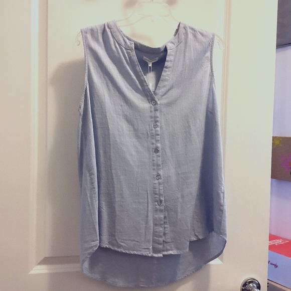 NWT Sky blue DKR &Company size XL sleeveless blouse - Picture 1 of 7